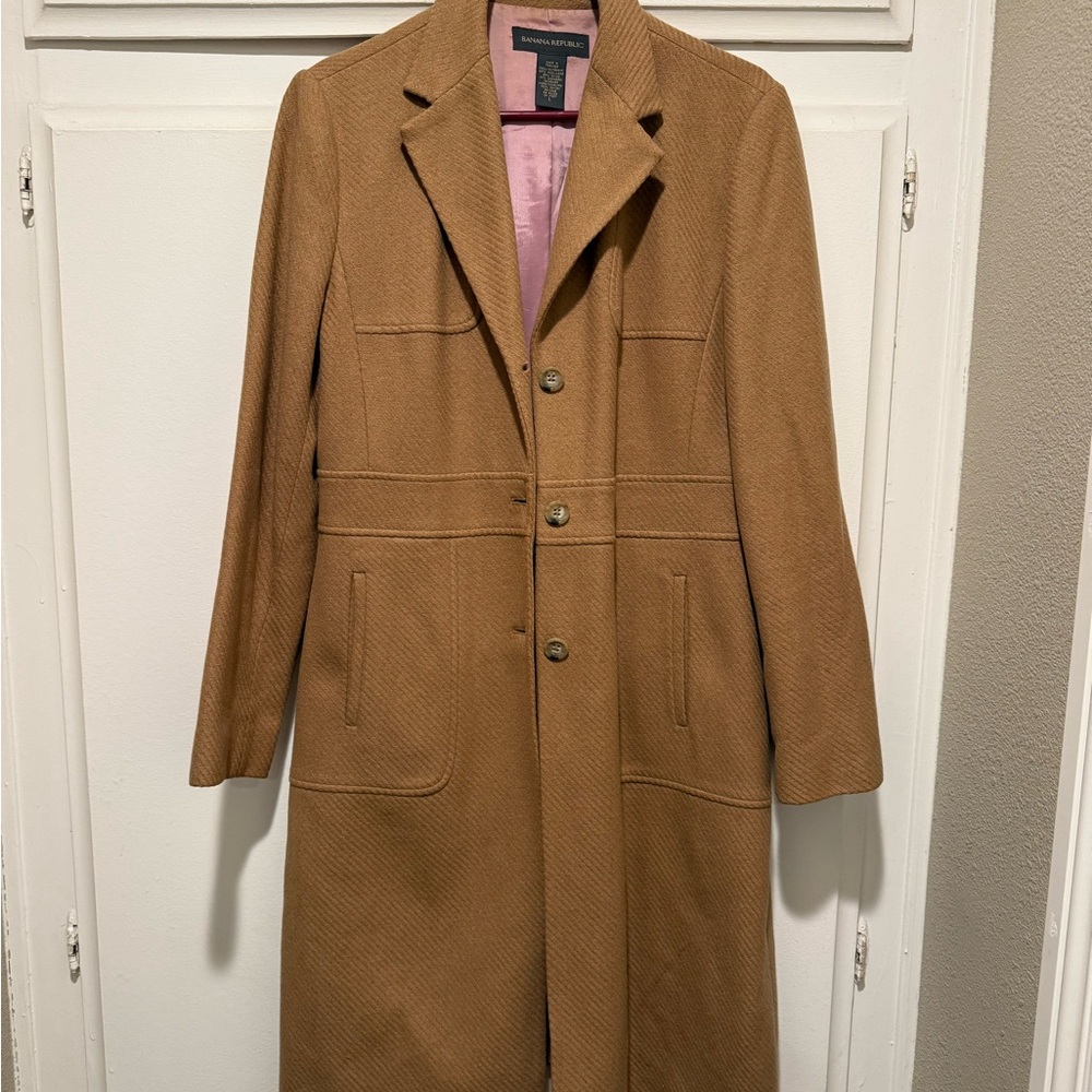 Banana Republic Tan Trench Coat Tailored Full-Length